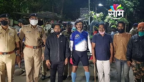 PCMC police Commissioner Visited Police Station riding Bicyle