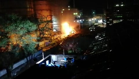 Mahad M. Fire at Lakshmi Organics Company in IDC