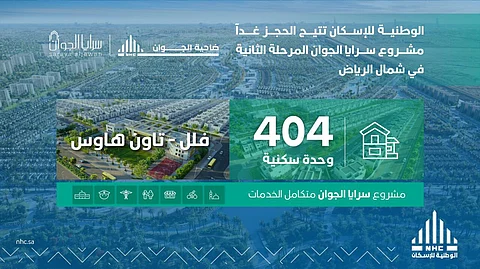 "الوطنية للإسكان" تُطلق المرحلة الثانية من "سرايا الجوان" بالرياض