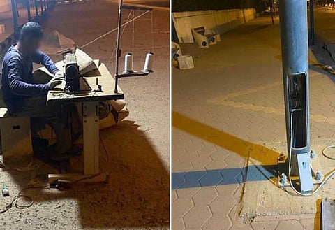 شاهد.. ماذا يفعل هذا الوافد بأحد شوارع الكويت؟