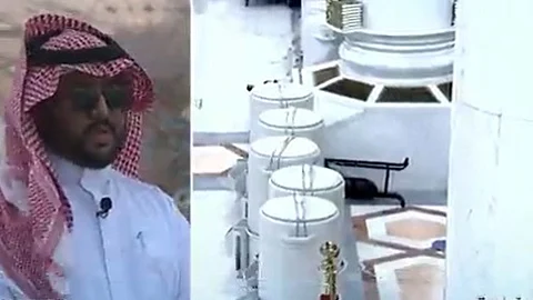 "الأحمدي": 10500 حافظة ماء زمزم توزع يومياً بساحات المسجد النبوي