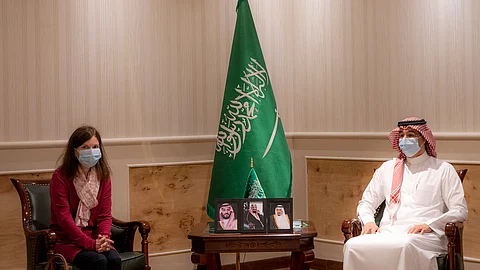 الدكتور عواد العواد يستقبل كبيرة موظفي الرصد والتقييم في المفوضية السامية للأمم المتحدة لحقوق الإنسان السيدة سيلتا جورجيديس