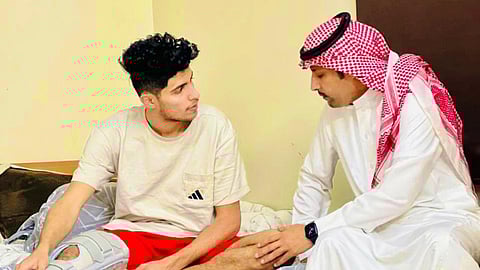لاعب نادي الفيحاء مالك العبد المنعم