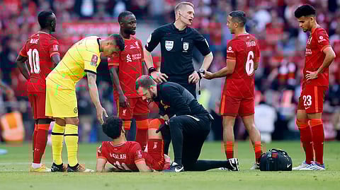 إصابة لاعب نادي ليفربول محمد صلاح