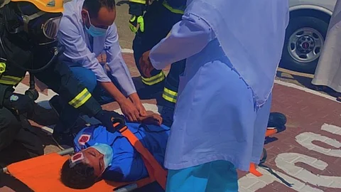 مستشفى القريع بني مالك ينفذ فرضية حريق