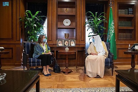 عادل الجبير يستقبل المنسّقة المقيمة للأمم المتحدة في المملكة ناتالي فوستيه