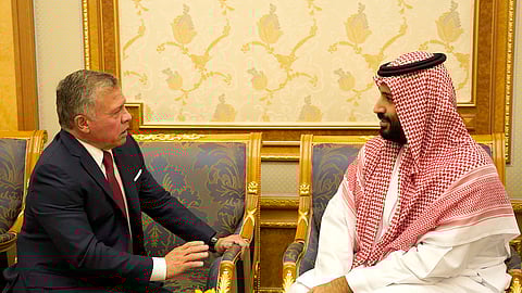 ولي العهد الأمير محمد بن سلمان وملك الأردن عبدالله بن الحسين