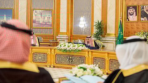 خادم الحرمين الشريفين الملك سلمان بن عبدالعزيز - حفظه الله - خلال ترؤسه مجلس الوزراء