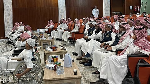 جانب من الحضور بمسرح التأهيل الشامل