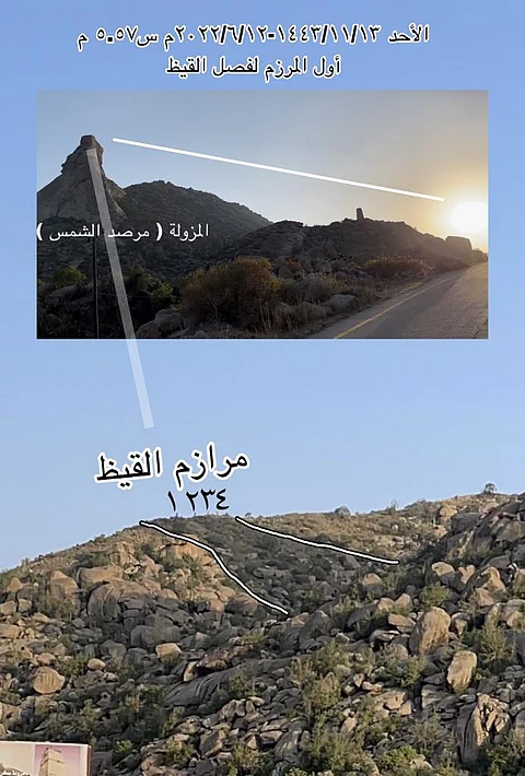 "الثقفي" يرصد ظاهرة إرزام الشمس في مرصده بمجاردة ثقيف