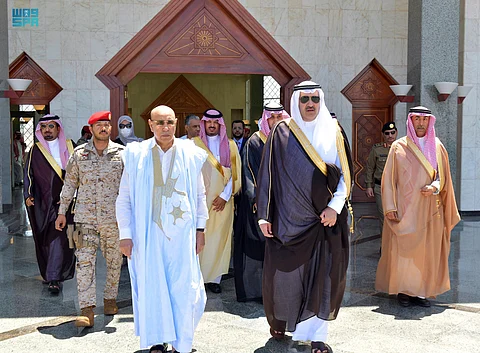 فيصل بن سلمان يستقبل الرئيس الموريتاني
