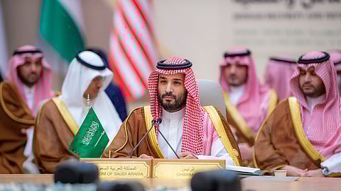 الأمير محمد بن سلمان أثناء مشاركته في قمة جدة للأمن والتعاون