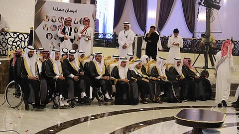 جانب من حفل الزواج الجماعي لذوي الإعاقة