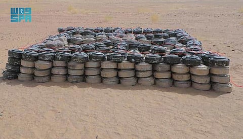 في أسبوع..."مسام" ينزع 838 لغمًا حوثيًا في الأراضي اليمنية
