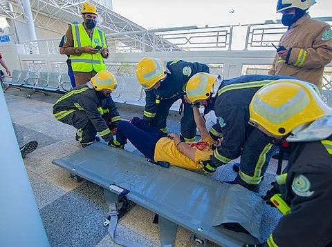 "الكشافة" تُشارك في فرضية إخلاء محطة قطار بمشعر مزدلفة