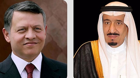 خادم الحرمين الشريفين وملك الأردن