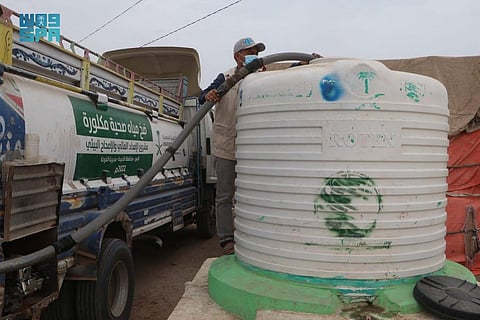 "إغاثي" الملك يضخ أكثر من 3 ملايين لتر من مياه الشرب والاستخدام بالحديدة