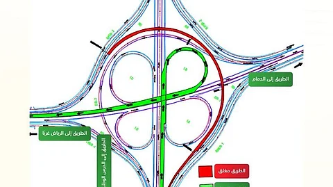 "مرور الرياض": ابتداء من الاثنين القادم.. تحويل حركة السير بتقاطع طريق خريص مع الشيخ جابر
