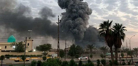 المنطقة الخضراء في بغداد تتعرض لقصف بـ4 صواريخ