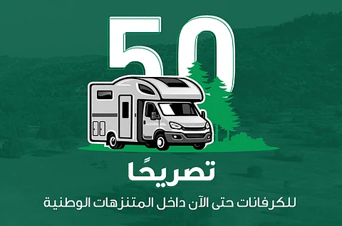 "تنمية الغطاء النباتي" يُصدر 50 تصريحًا للكرفانات داخل المتنزهات الوطنية