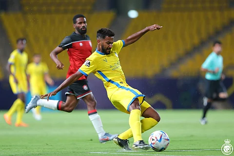 جانب من اللقاء الودي بين النصر والرائد