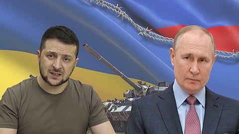 فلاديمير بوتين وفولديمير زيلينسكي