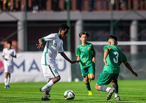 جانب من لقاء منتخب البراعم السعودي مع براعم ألانيا سبور التركي