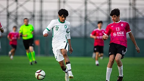 جانب من لقاء براعم المنتخب السعودي مع فريق يني بوردور التركي