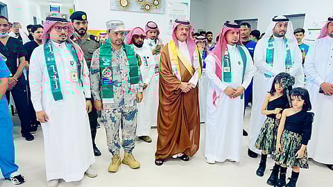 المحافظ "السبيعي" يرعى احتفال مستشفى الحرث العام باليوم الوطني