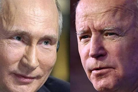 الرئيسان الأمريكي جو بايدن والروسي فلاديمير بوتين