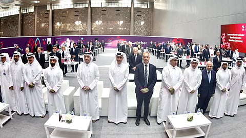 جانب من حفل افتتاح المركز الدولي للخدمات القنصلية بقطر