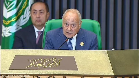 أبو الغيط خلال كلمته في القمة العربية