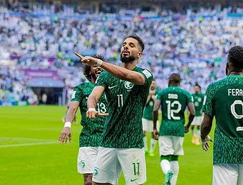 مهاجم المنتخب السعودي الأول لكرة القدم صالح الشهري