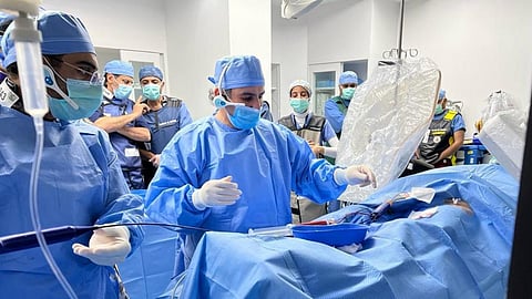 خلال إجراء عملية معالجة الرجفان الأذيني