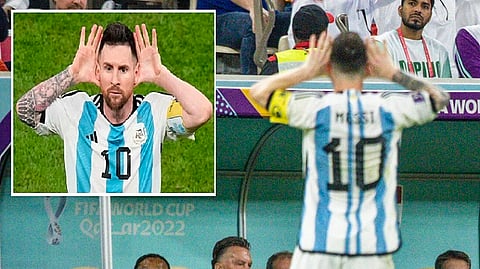 شاهد لقطته المثيرة مع مدرب هولندا.. ميسي يكشف سر ما حدث مع فان خال