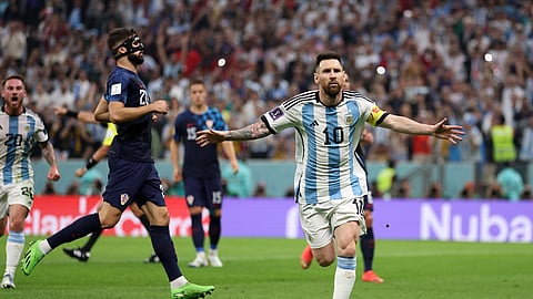ليونيل ميسي لاعب منتخب الأرجنتين