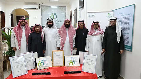 جانب من حفل تكريم الطالبين منصور السبيعي وسعود السبيعي