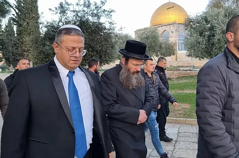 إيتمار بن غفير في باحات المسجد الأقصى