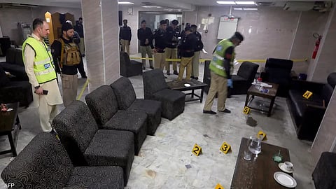 مكان جريمة قتل نقيب المحامين الباكستانيين.