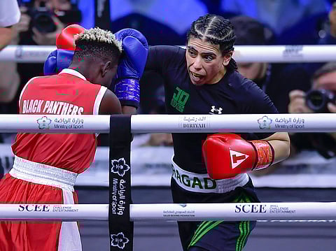 رغد النعيمي أول ملاكمة سعودية في نزال الدرعية التاريخي.. أول السطر "انتصار"