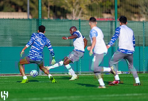 جانب من تدريبات لاعبي الهلال بالرباط