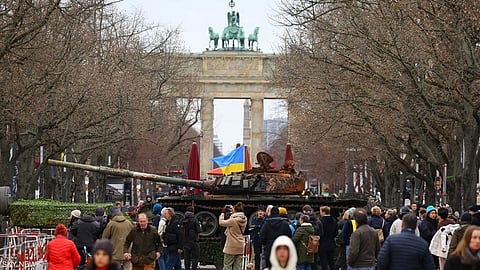 وضعت الدبابة الروسية وسط برلين.