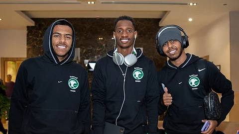 جانب من وصول بعثة المنتخب السعودي للشباب إلى أوزباكستان