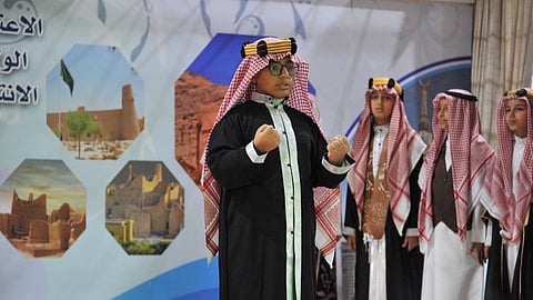 جانب من احتفال مدارس جدة بيوم التأسيس