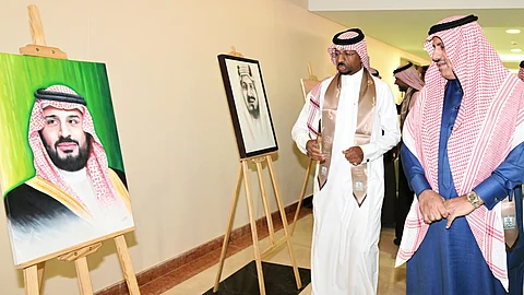 رئيس جامعة الملك خالد فالح السلمي خلال الاحتفال بذكرى يوم التأسيس