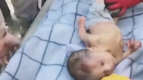 بقي تحت الركام 50 ساعة.. فيديو مؤثر يوثق لحظة لإنقاذ رضيع بتركيا