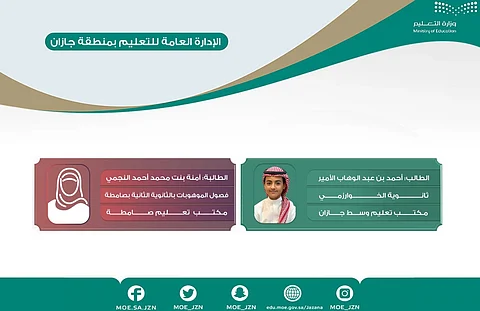 "تعليم جازان" يحقق تصنيفين متقدمين على مستوى الوطن العربي بمبادرة "الموهوبون العرب"