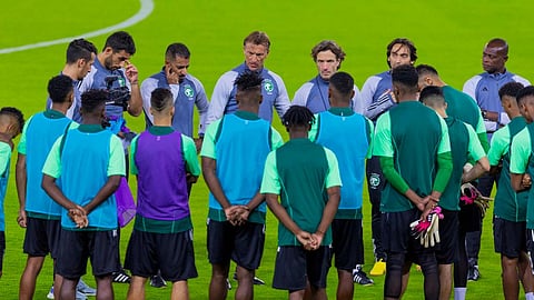 لاعبو المنتخب السعودي خلال المعسكر التدريبي