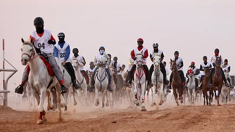 جانب من سباق كأس الاتحاد السعودي للفروسية