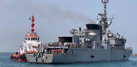 وصول سفينة "جلالة ملك الطائف" إلى قاعدة الملك فيصل